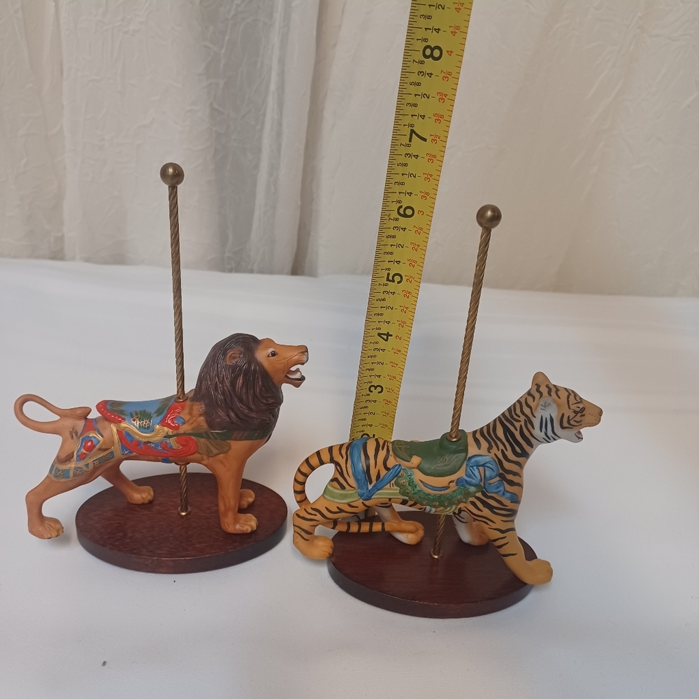 Vintage 1988 Tiger and Lion Figurine Set - Picture 11 of 16